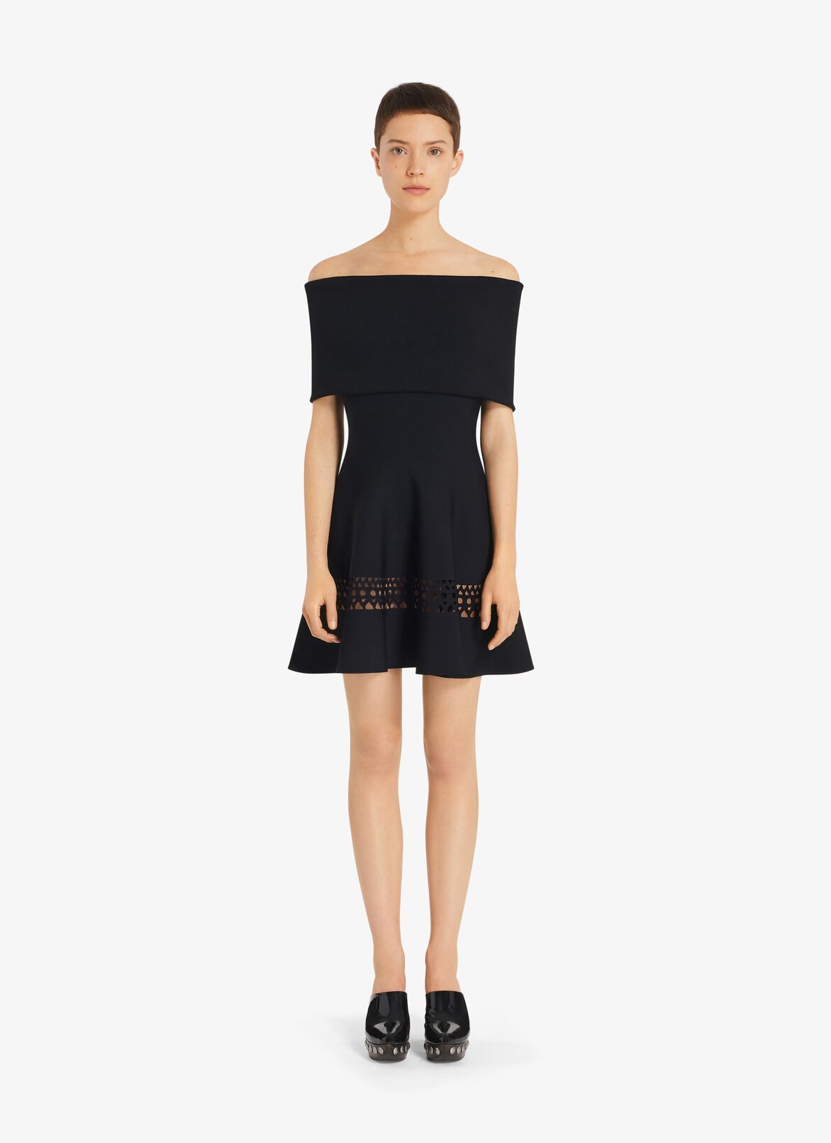 Off-shoulder "Vienne" Dress ALAÏA BLACK OFF-SHOULDER "VIENNE" DRESS
